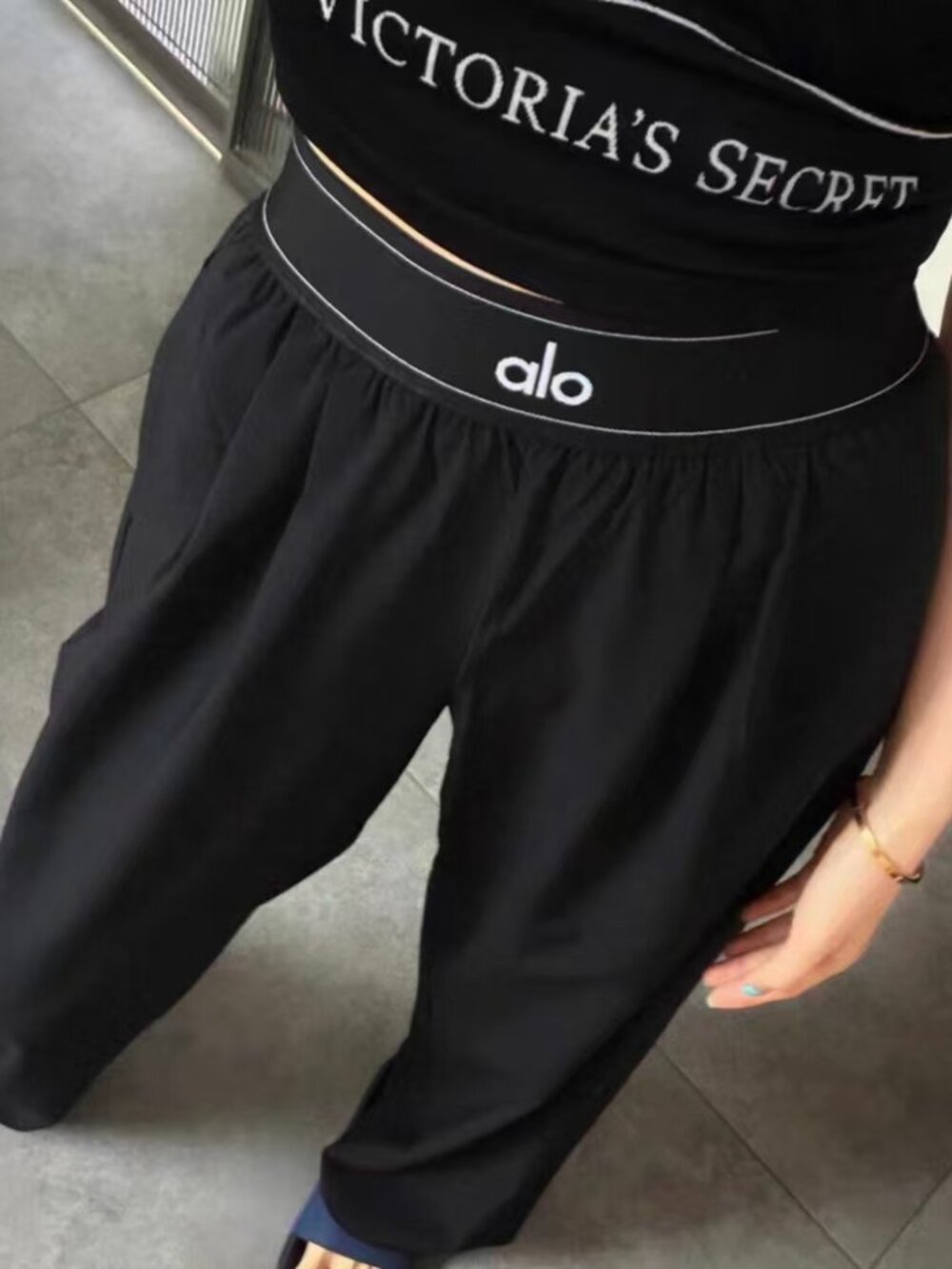 Versatile💝Alo Yoga Suit Up Trouser Wide Leg😝Black-30” Inseam,New, Never Worn